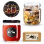 Słoiki na przetwory Salla 425ml fi82mm 48szt + wieczko Miód czarny