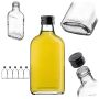 Butelka piersiówka Viane 200ml z czarną zakrętką 5 szt.