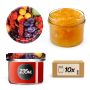 Słoiki na przetwory Tartu 235ml 10szt 82mm + wieczka "Owoce"