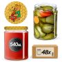 Słoiki na przetwory Maki 540ml 48szt 82mm + wieczka "Miód"