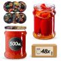 Słoiki na przetwory Kisko 500ml fi82mm 48szt + wieczko Ptaki