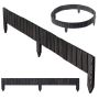 Płotek drewniany rollborder Ansjo obrzeże 115 x 10 cm antracyt