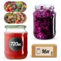 Słoiki na przetwory Jukka 720ml fi82mm 16szt + wieczko Egzotyczne owoce