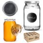 Szklany słój Lierde 900ml 82mm 24 szt. + wieczka srebrne