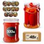 Słoiki na przetwory Kisko 500ml fi82mm 48szt + wieczko Warzywa mix