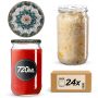 Słoiki na przetwory Niva 720ml fi82mm 24szt + wieczko Ceramics 1