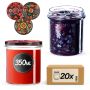 Słoiki na przetwory Avila 350ml fi82mm 20szt + wieczko Haftowanka