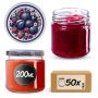 Słoiki na przetwory Lerma 200ml 50szt 66mm + wieczka "Owocowy bukiet"