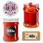 Słoiki na przetwory Kisko 500ml fi82mm 48szt + wieczko Kurpie