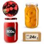 Słoiki na przetwory Simo 900ml 24szt 82mm + wieczka "Owoce leśne"