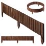 Płotek drewniany rollborder Ansjo obrzeże 115 x 15 cm brązowy