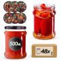 Słoiki na przetwory Kisko 500ml fi82mm 48szt + wieczko Warzywa mix
