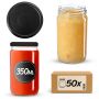 Słoiki na przetwory Gera 350ml fi66mm 50szt + wieczko Czarny mat