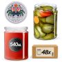 Słoiki na przetwory Maki 540ml fi82mm 48szt + wieczko Kogut