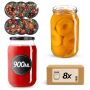 Słoiki na przetwory Simo 900ml fi82mm 8szt + wieczko Warzywa mix