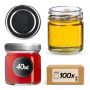 Słoiki na przetwory Halli 40ml 100szt 43mm + wieczka srebrne