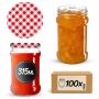 Słoiki na przetwory Seno 315ml 100szt 66mm + wieczka "Czerwona krata'