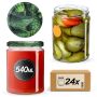 Słoiki na przetwory Maki 540ml 24szt 82mm + wieczka "Ogórki II"