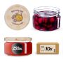 Słoiki na przetwory Denia 250ml 10szt 82mm + wieczko "Miód z pasieki"