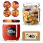 Słoiki na przetwory Salla 425ml fi82mm 48szt + wieczko Zestaw miodowy