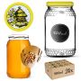 Szklany słój Lierde 900ml 82mm 24 szt. + wieczka "Pszczoły"