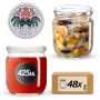 Słoiki na przetwory Salla 425ml fi82mm 48szt + wieczko Kogut