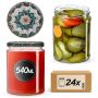 Słoiki na przetwory Maki 540ml fi82mm 24szt + wieczko Ceramics 1
