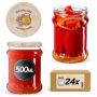 Słoiki na przetwory Kisko 500ml fi82mm 24szt + wieczko Miód z pasieki