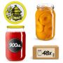 Słoiki na przetwory Simo 900ml 48szt 82mm + wieczka "Pszczoły"