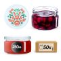 Słoiki na przetwory Denia 250ml 50szt 82mm + wieczko "Folklor"