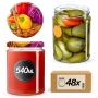 Słoiki na przetwory Maki 540ml fi82mm 48szt + wieczko Warzywa
