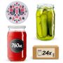 Słoiki na przetwory Niva 760ml fi82mm 24szt + wieczko Kurpie