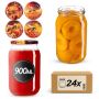 Słoiki na przetwory Simo 900ml fi82mm 24szt + wieczko Zestaw miodowy