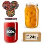 Słoiki na przetwory Simo 900ml fi82mm 24szt + wieczko Haftowanka