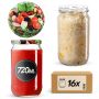 Słoiki na przetwory Niva 720ml 16szt 82mm + wieczka "Mix Warzyw"