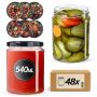 Słoiki na przetwory Maki 540ml fi82mm 48szt + wieczko Warzywa mix