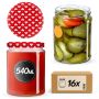 Słoiki na przetwory Maki 540ml 16szt 82mm + wieczka "Serca"