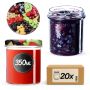 Słoiki na przetwory Avila 350ml 20szt 82mm + wieczka "Owoce"