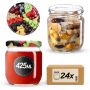 Słoiki na przetwory Salla 425ml 24szt 82mm + wieczka "Owoce"