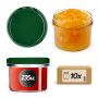 Słoiki na przetwory Tartu 235ml 10szt 82mm  + wieczka zielone