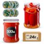 Słoiki na przetwory Kisko 500ml fi82mm 24szt + wieczko Kompozycja ogórkowa