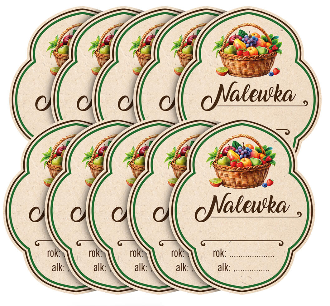 Etykiety na butelki Serre "Nalewka domowa" 10 szt.