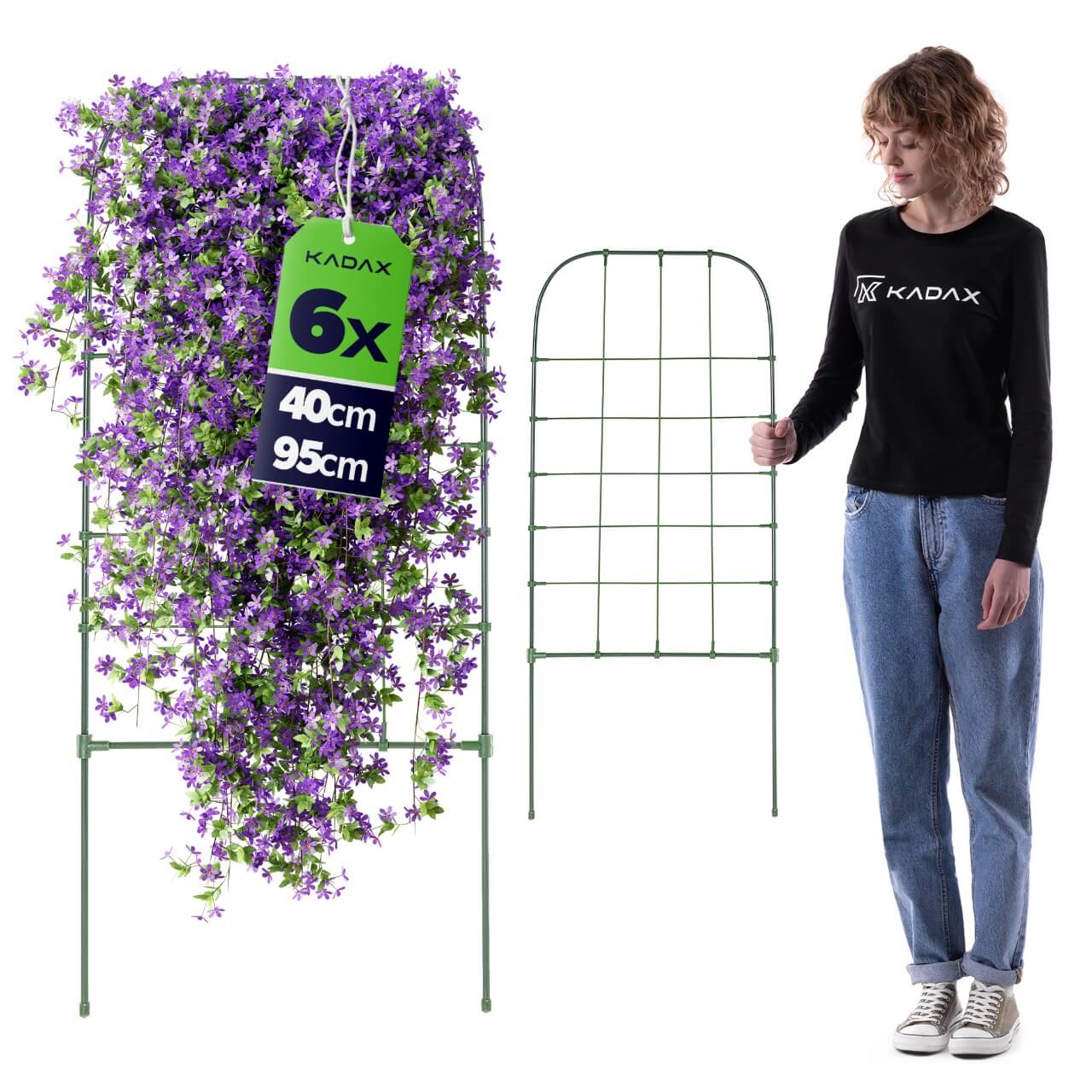Podpora ogrodowa drabinkowa Millac 40 x 95 cm zielona 6 szt.
