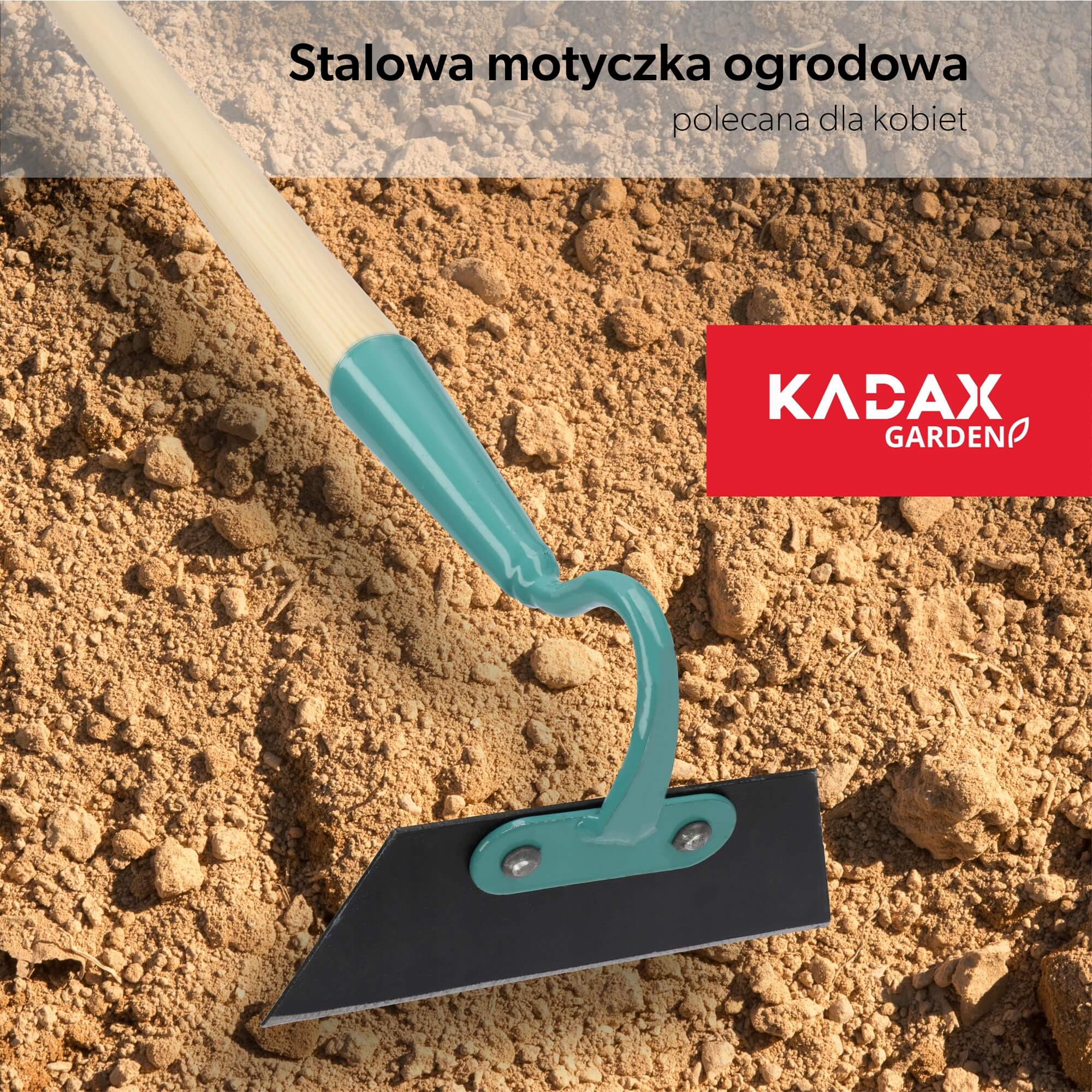 Motyka metalowa 138 x 14 cm, zielona