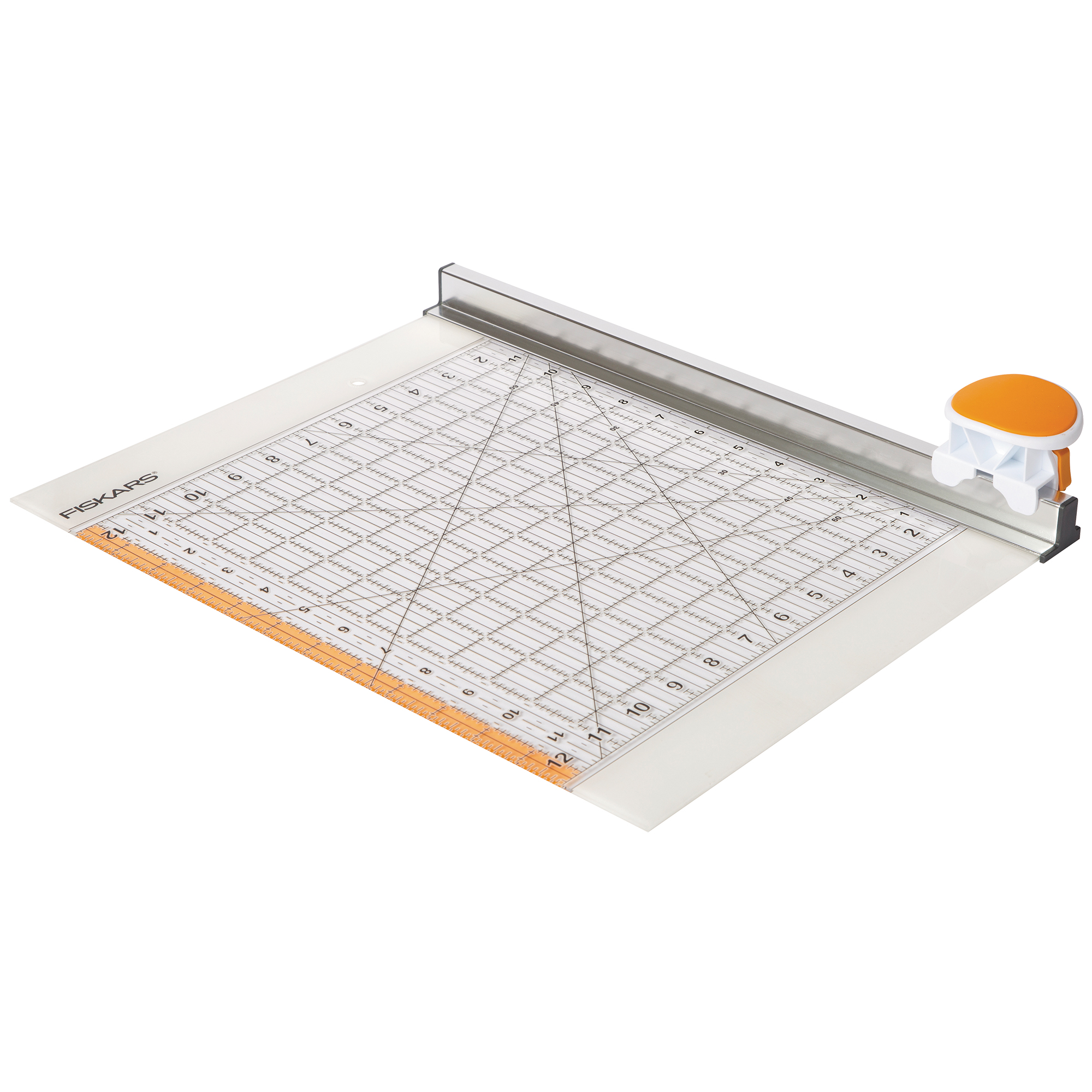 Fiskars 1016264 Gilotyna z obrotowym ostrzem i linijką, 12''x12''