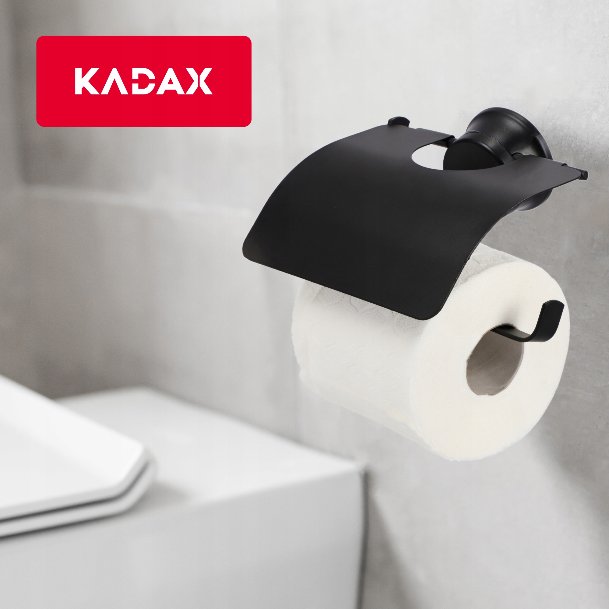 Zestaw łazienkowy półka łazienkowa + uchwyt na papier + haczyk