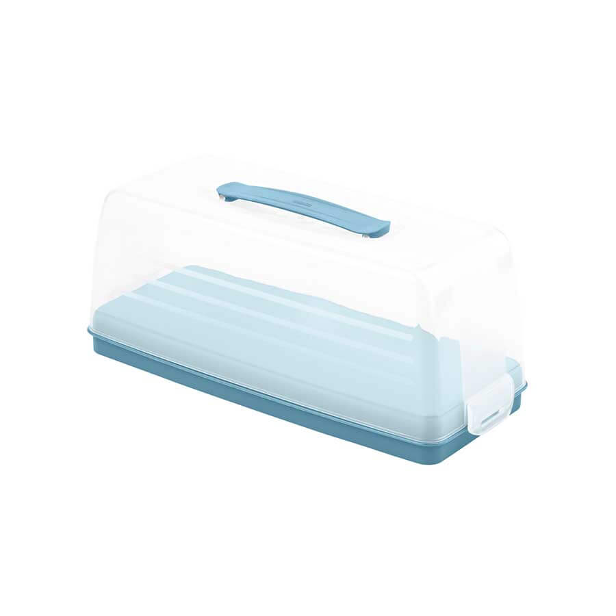 Pojemnik prostokątny na ciasto Curver Chef&Home 35.5 x 15 cm niebieski