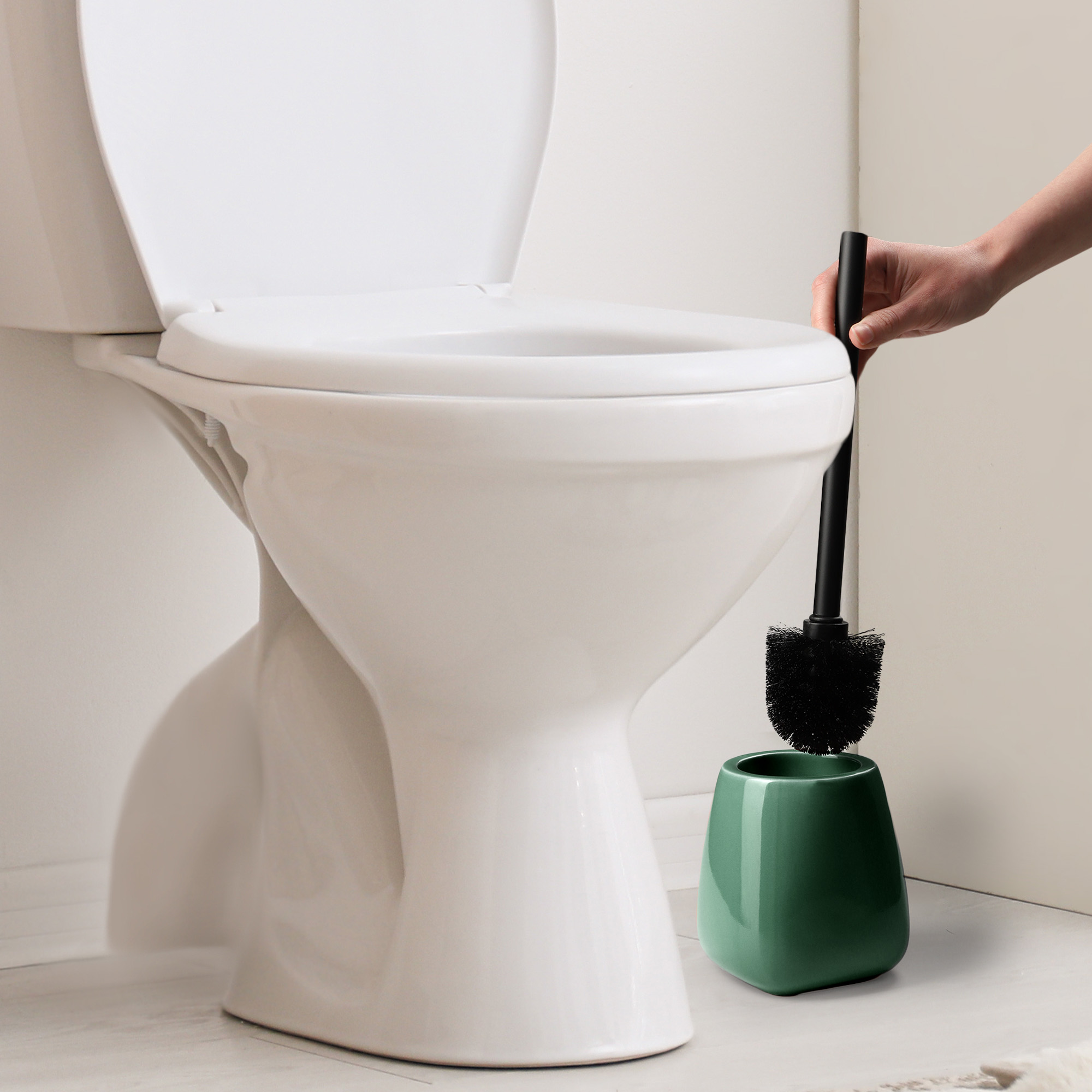 Zestaw łazienkowy Ivo dozownik + kubek + szczotka Wc, zielony