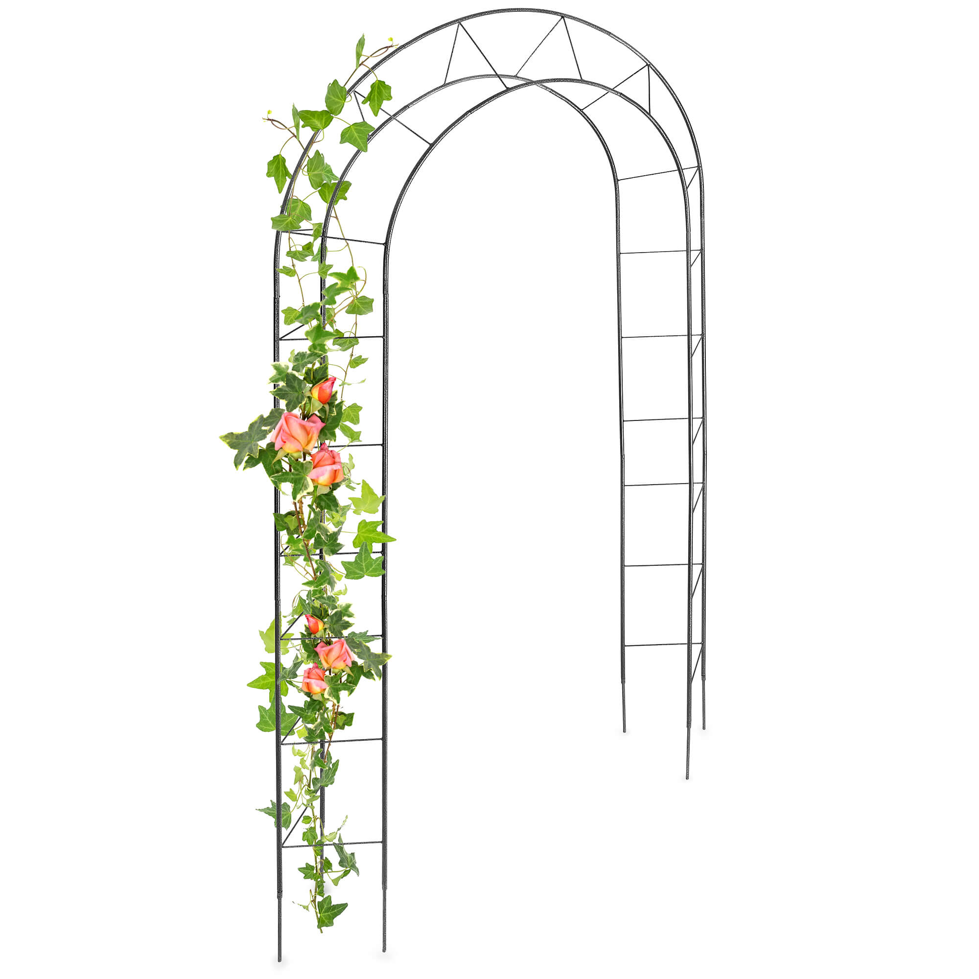 Pergola ogrodowa na kwiaty 273 cm, czarna