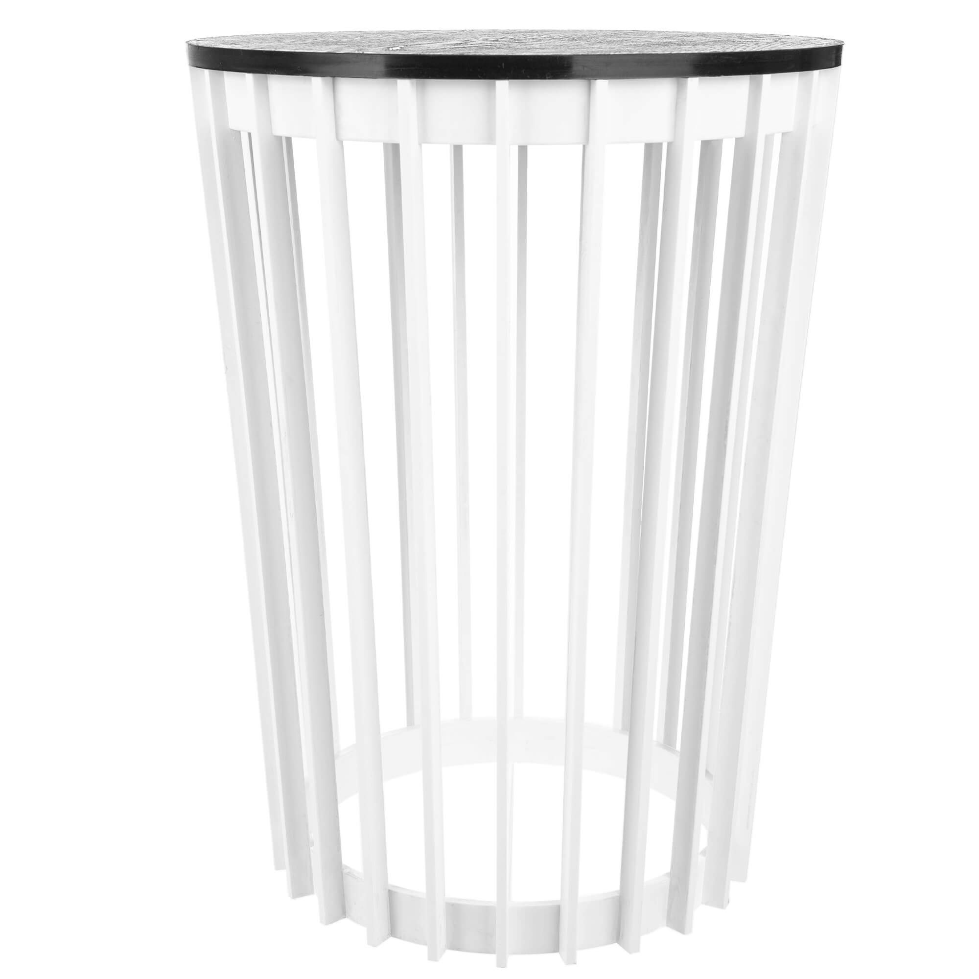 Kwietnik dwustronny Aytre 40 cm biały + blat czarny